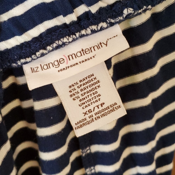 Navy Striped Maternity Skirt - Picture 5 of 5